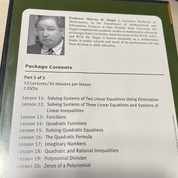 Algebra 2 Video course - Picture 5 of 8